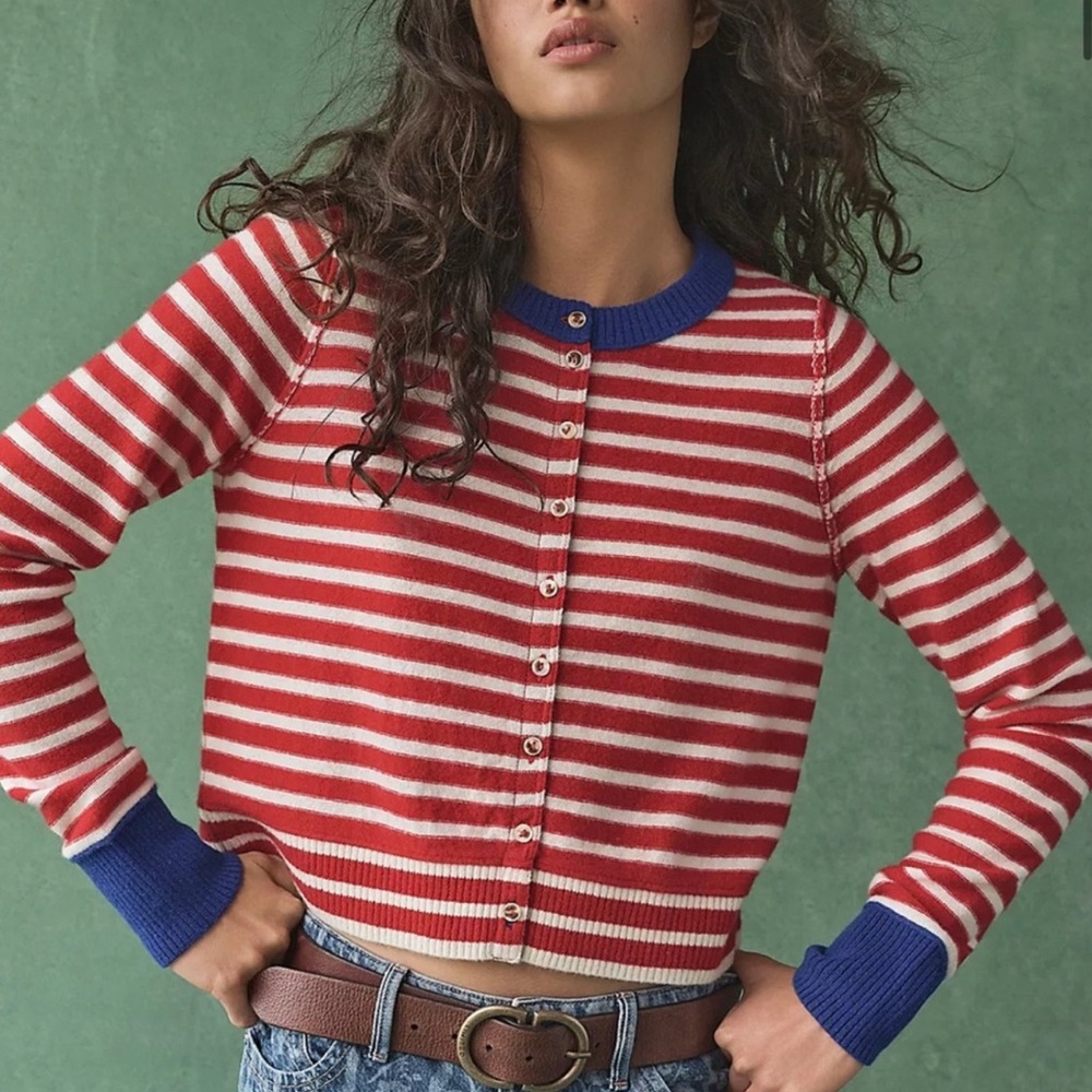 Free People Nocturnal striped cardi, XS NWT - Picture 5 of 7